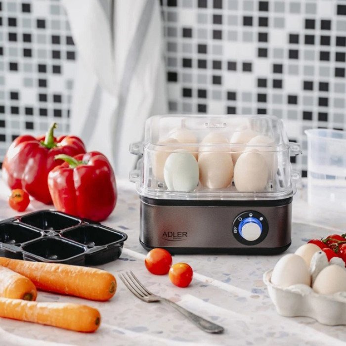 Яйцеварка на 8 яєць 800 Вт Adler AD 4486 Gun Metal
