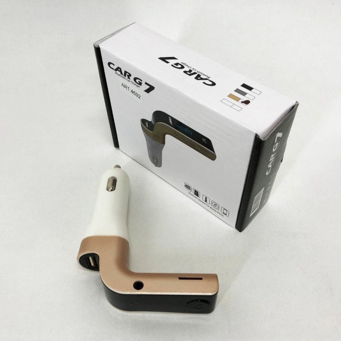 Автомобільний FM модулятор Car G7 FM Modulator Bluetooth Fm модулятор USB Usb трансмітер. Колір: золотий