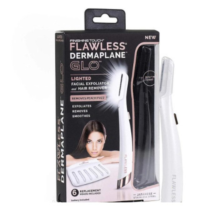 Тример-епілятор жіночий Flawless Dermaplane Glo, епілятор для інтимних зон
