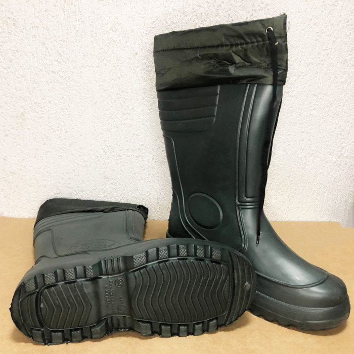 Чоботи чоловічі гумові утеплені високі з підв'язкою 43 розмір (28,5 см), чоботи зимовий утеплювач