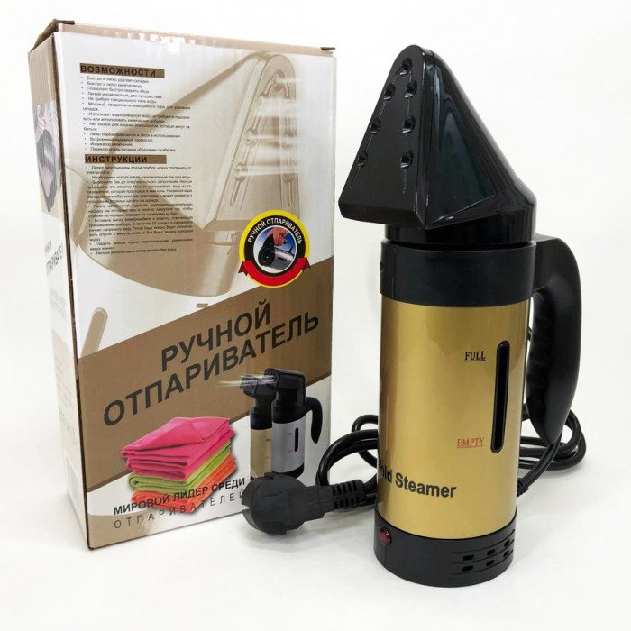Відпарювач Hand Held Steamer UKC A6 Gold ручний багатофункціональний 650 Вт 7 функцій. Колір: золотий