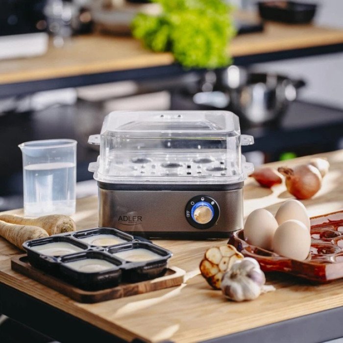 Яйцеварка на 8 яєць 800 Вт Adler AD 4486 Gun Metal