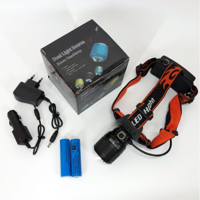 Налобний тактичний ліхтарик POLICE BL-2199-T6, потужний акумуляторний ліхтарик налобний, головний ліхтарик