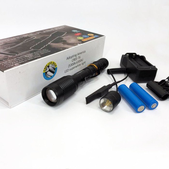 Тактичний світлодіодний підствольний ліхтар на 2 акумулятори Bailong BL-Q2804-T6, тактичний ручний