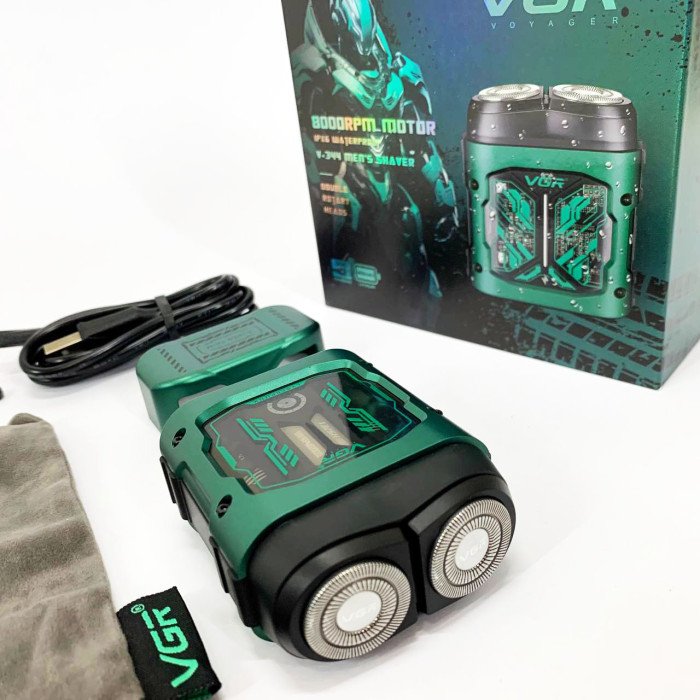 Електробритва VGR V-344. Колір: зелений