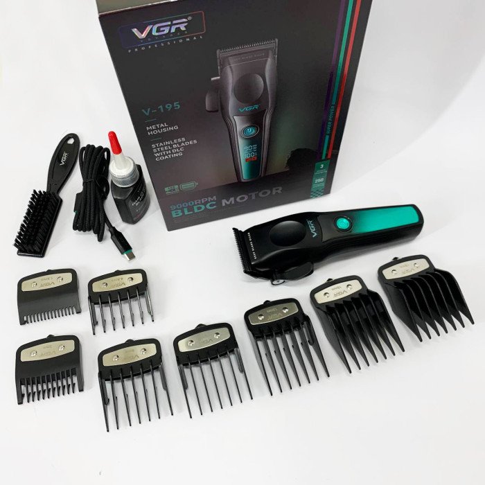 Акумуляторна машинка для стрижки VGR V-195 GREEN