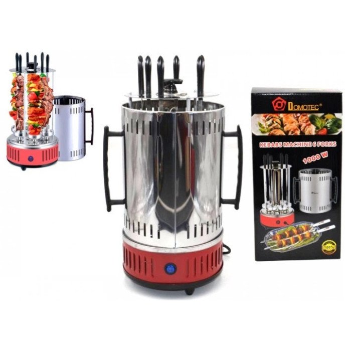 Електрошашличниця вертикальна Domotec MS-7783 нержавіюча сталь