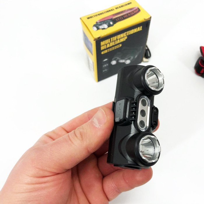 Ліхтар налобний 6532-3030+SMD(WHITE+RED), Потужний налобний ліхтар для риболовлі, Ліхтар для шолома на голову