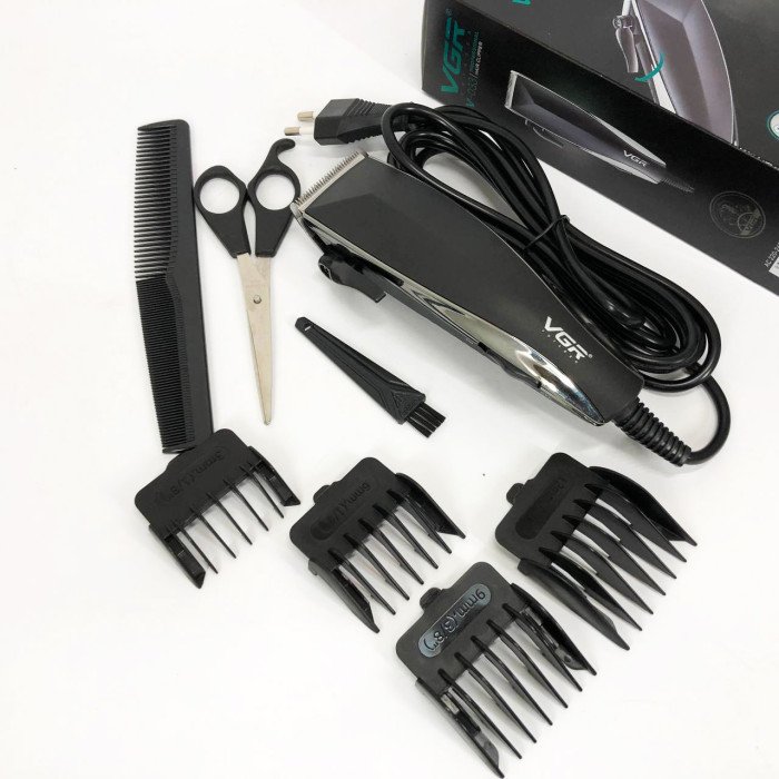 Професійна машинка для стрижки волосся VGR V-033 з функцією тримера та 4 насадками