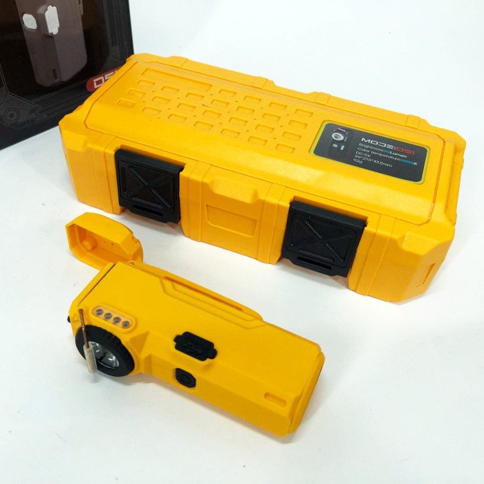 Ліхтарик-запальничка армійська MULTIFUNCTIONAL D51-COB електроімпульсна акумуляторна. Колір: жовтий