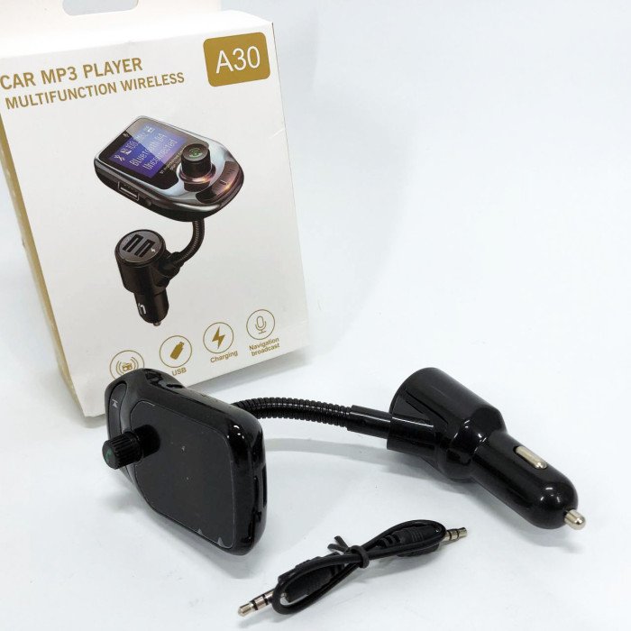Автомобільний FM трансмітер модулятор A30 Bluetooth, Фм трансмітер від прикурювача
