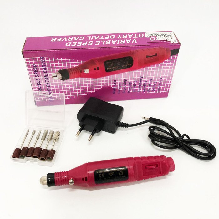 Ручний фрезер для нігтів SmartUs CBM-033 для манікюру та педикюру в домашніх умовах. Колір: бордовий