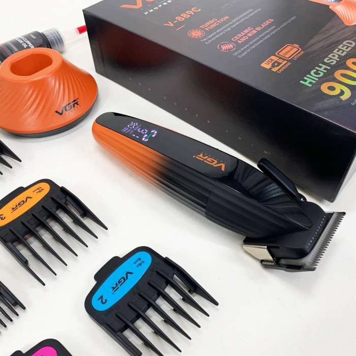 Машинка для стрижки волосся VGR V-889C керамічні леза 9000RPM