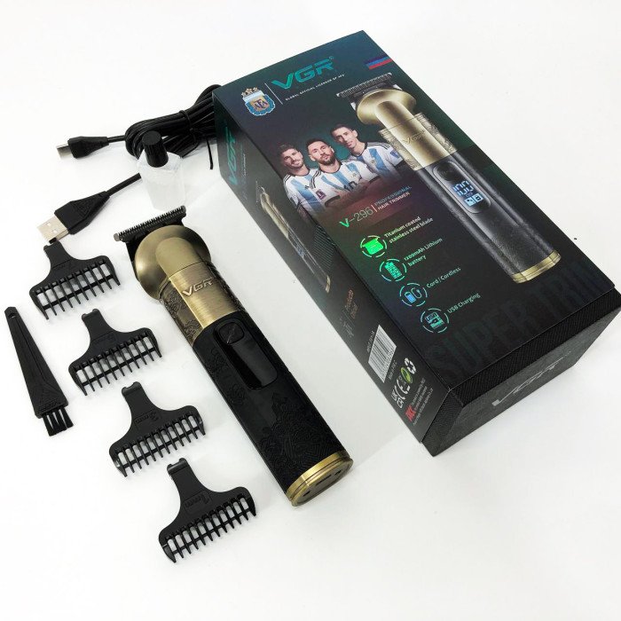 Тример VGR V-296, Багатофункціональна машинка для стрижки бороди, Професійний триммер для гоління