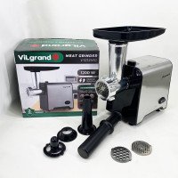 М'ясорубка електрична з нержавіючої сталі VILGRAND V1212MG сталева 1200 Вт