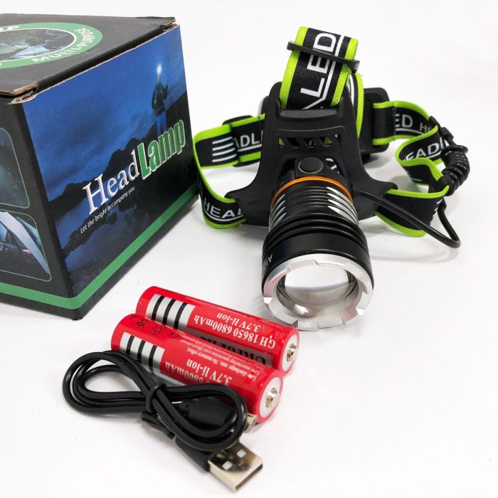 Ліхтар налобний PLD-A12-TG 2x18650, Ліхтарик налобний потужний, Налобний прожектор, Ліхтар для риболовлі