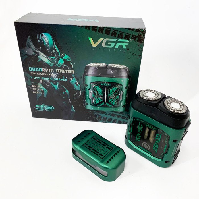 Електробритва VGR V-344. Колір: зелений