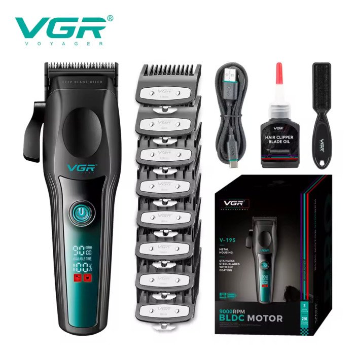 Акумуляторна машинка для стрижки VGR V-195 GREEN