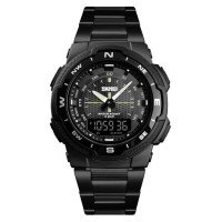 Годинник наручний чоловічий SKMEI 1370BKBK, годинник для військовослужбовців, фірмовий спортивний годинник