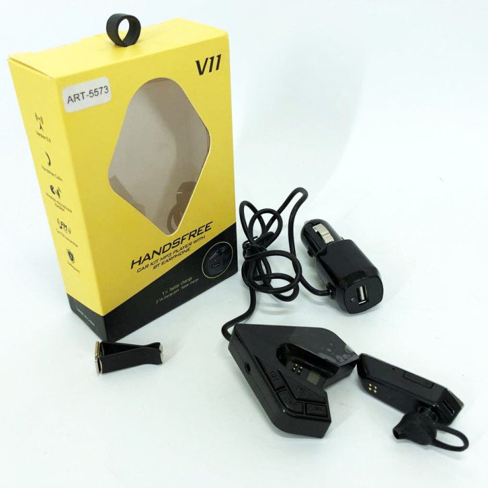 Трансмітер FM V11 BT з Bluetooth гарнітурою модулятор, блютуз фм передавач для автомагнітоли