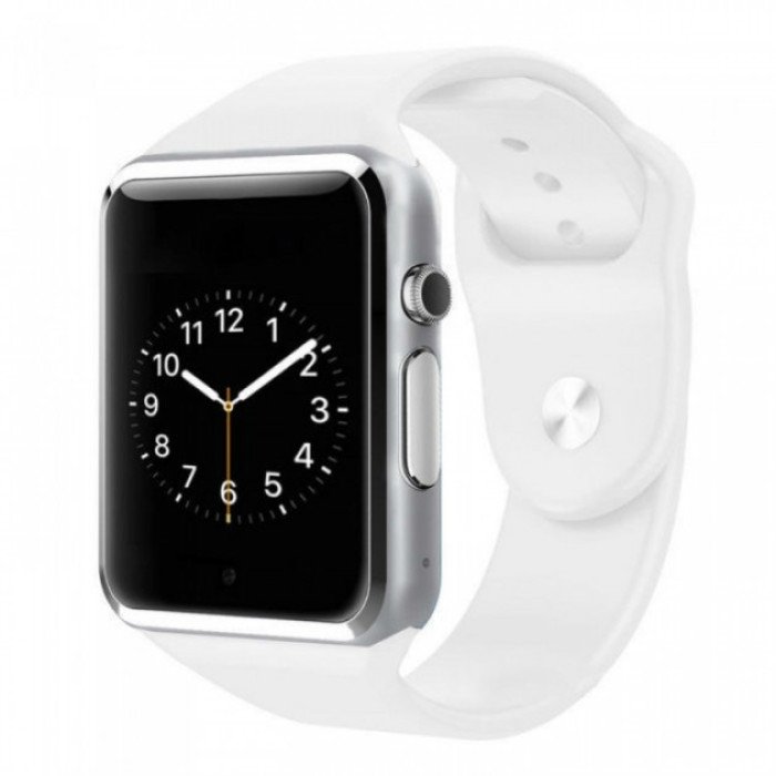 Смарт-годинник Smart Watch A1 розумний електронний зі слотом під sim-карту + карту пам'яті micro-sd. Колір: білий
