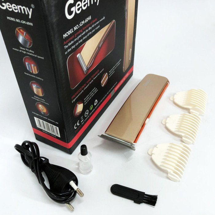Машинка для стрижки GEMEI GM-6048, Машинка для стрижки домашня, електробритва для голови. Колір: золотий
