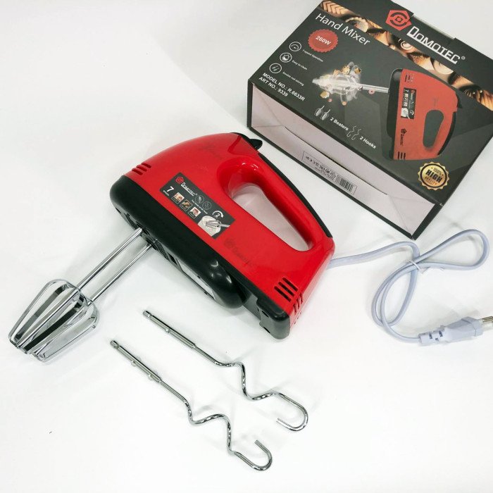 Міксер DOMOTEC R6633R 260 Вт, Кухонний ручний міксер хороший, Міксер для приготування крему