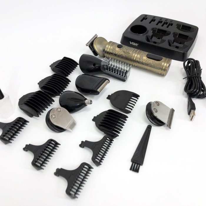 Професійний набір/машинка для стрижки волосся 6 в 1 VGR V-106, бритва триммер для бороди