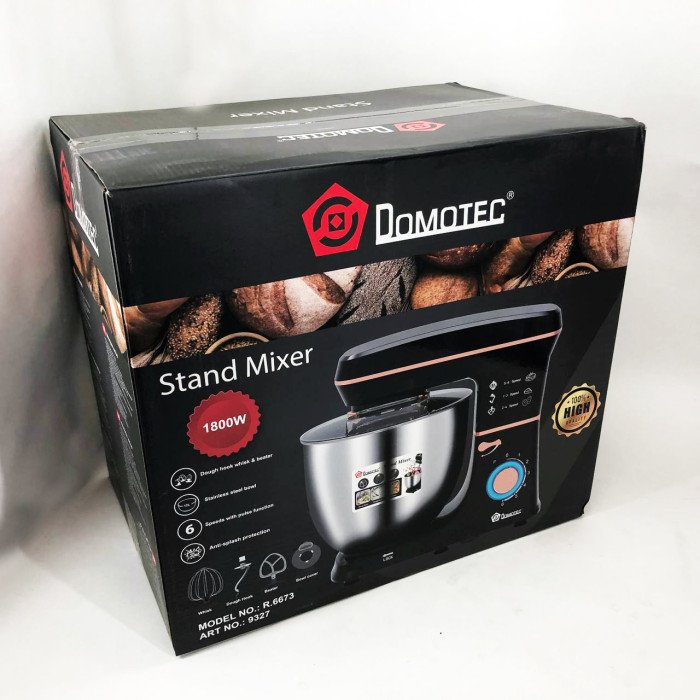 Настільний міксер-тестоміс планетарний Domotec R 6673 12 л, Планетарний комбайн Стаціонарний для дому