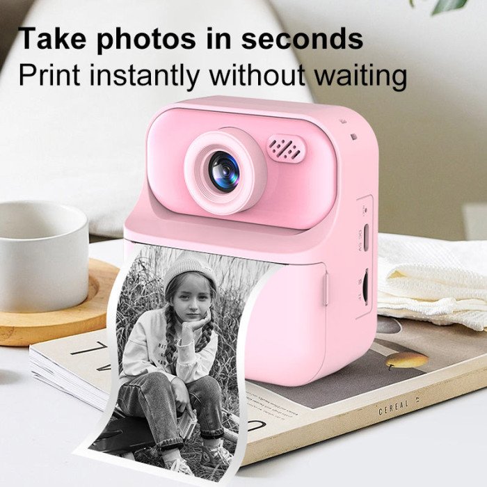 Дитячий фотоапарат миттєвого друку S1 Pink