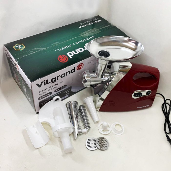 Електром'ясорубка ViLgrand V203-BRMG. Колір: червоний