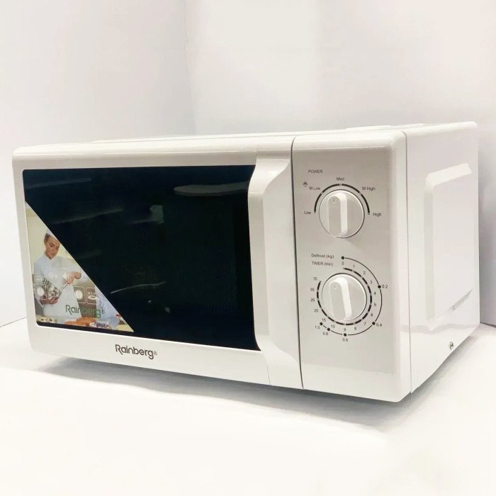Мікрохвильова піч Rainberg RB-7151 20 л 1200 Вт 5 рівнів потужності 8 режимів. Колір: білий