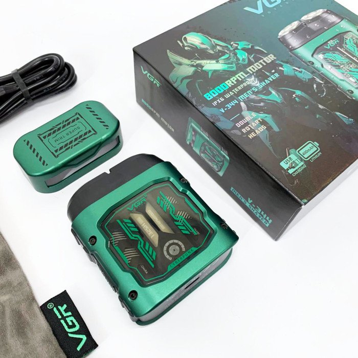 Електробритва VGR V-344. Колір: зелений