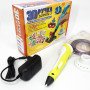 3D ручка Smart 3D Pen 2 c LCD дисплеєм, Дитяча електро ручка для фігурок із пластику. Колір: жовтий