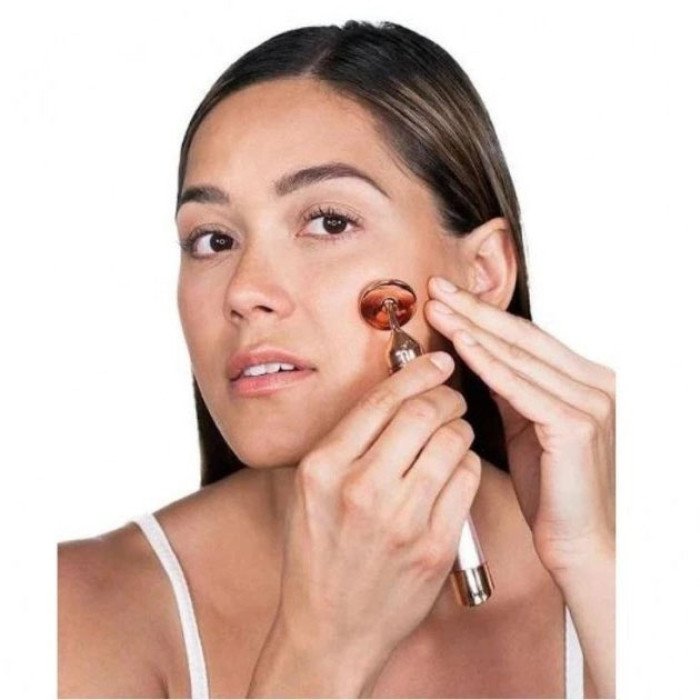 Масажер ролик електричний Facial Roller Massager. Колір: білий