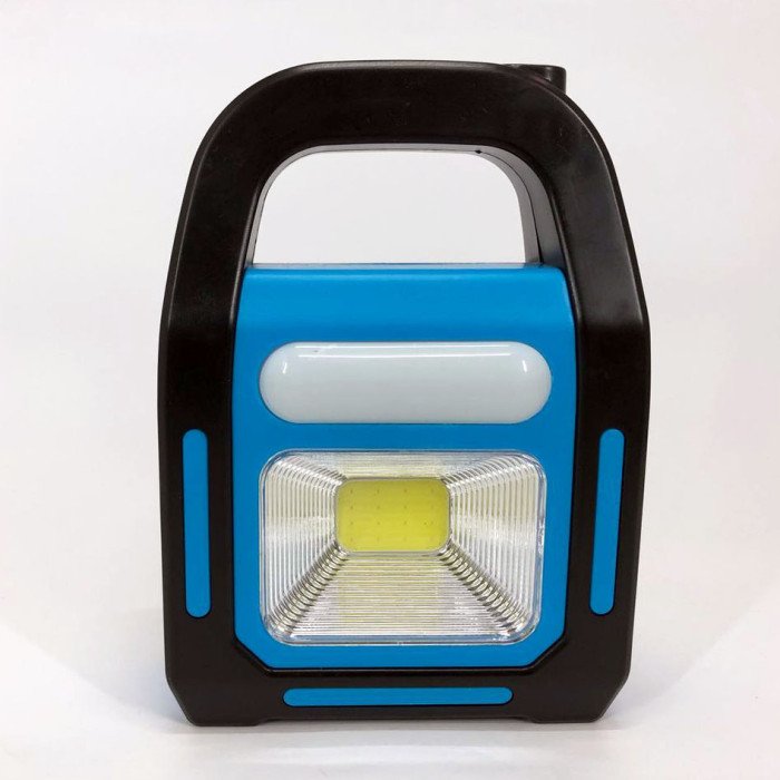 Ліхтар світлодіодний акумуляторний на сонячній батареї HB-9707 B-2 ZB-40, ліхтар переносний. Колір: синій