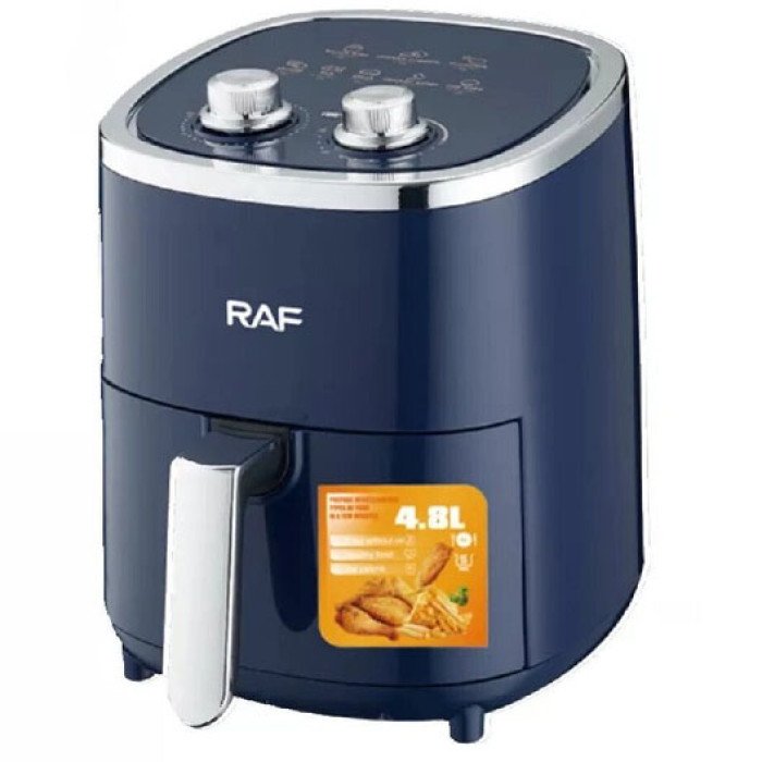 Аерофритниця без масла RAF R.5006B 1200Вт 4.8л механічна безмасляна повітряна фритюрниця