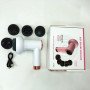 Масажер антицелюлітний для тіла рук та ніг 4 насадки 6 швидкостей Deep Rolling Massager. Колір: білий