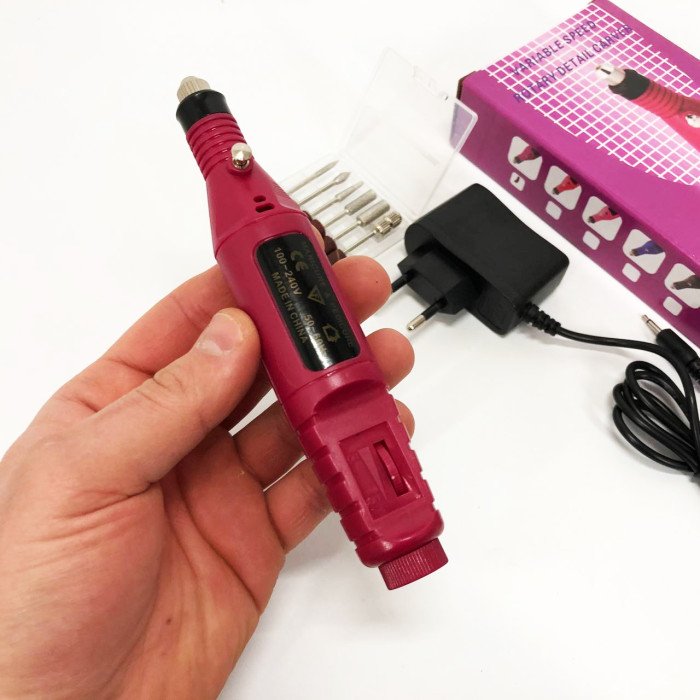 Ручний фрезер для нігтів SmartUs CBM-033 для манікюру та педикюру в домашніх умовах. Колір: бордовий