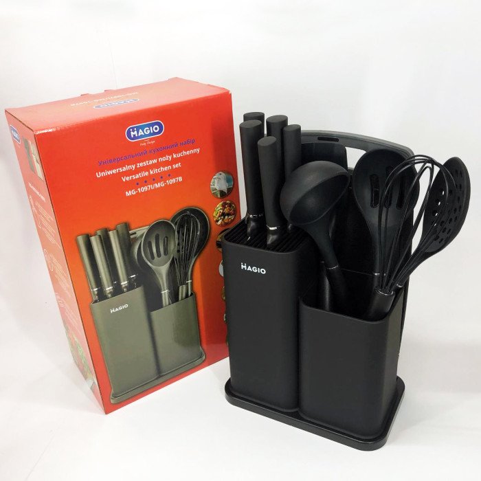 Набір силіконових кухонних речей Magio MG-1097B набір ножів лопаток 12 предметів