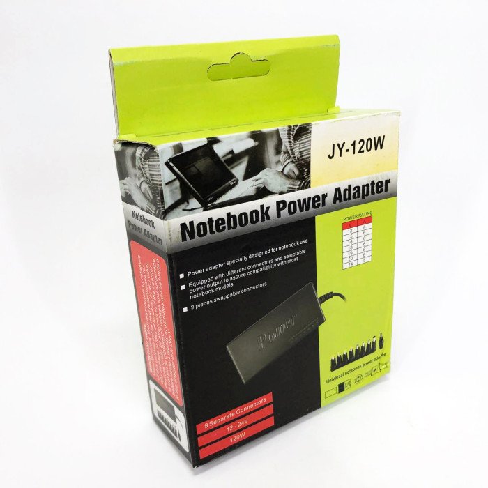 Адаптер для NoteBook Universal MY-120W універсальний зарядний пристрій для ноутбука