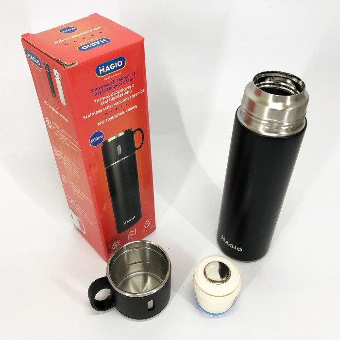 Термос MAGIO MG-1046B 0.5 л, Термос для спортсменів, Термокружка з вакуумною ізоляцією