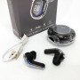 Бездротові навушники TWS T8 PRO з прозорим кейсом Вакуумний LED дисплей Bluetooth 5.3. Колір: чорний