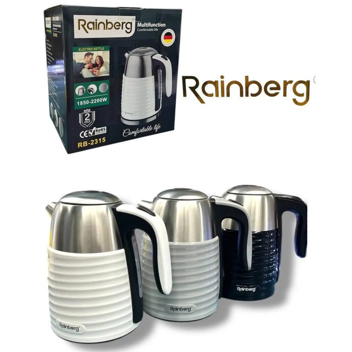 Чайник електричний Rainberg RB-2315 1.8л 2200Вт White
