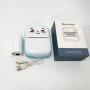 Портативний мініпринтер Mini printer з Bluetooth для термодруку без чорнила зі смартфона. Колір: блакитний