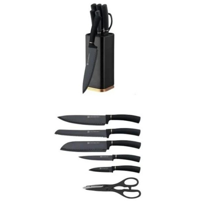 Набір кухонних ножів Edenberg EB-11026, 7 предметів Black
