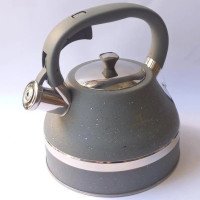Чайник зі свистком Edenberg EB-8856 з мармуровим покриттям та турбо індукційним капсульним дном 3л Gray