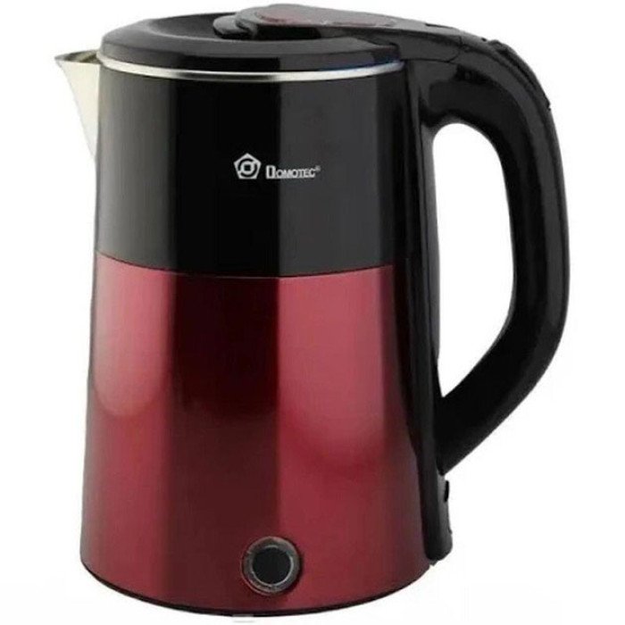 Електрочайник чайник 2.3 л із нержавіючої сталі Domotec MS-5029. Колір: червоний
