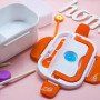 Ланч бокс електричний із підігрівом Lunch Heater 220V Pro, контейнер для їжі з відсіками. Колір: помаранчевий