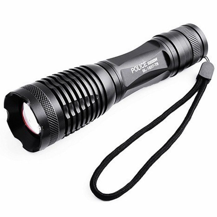 Ліхтар Police BL-1837-T6 (1х18650, зарядки 220В та 12В, 5 режимів, 1050 люмен), Водонепроникний ліхтар